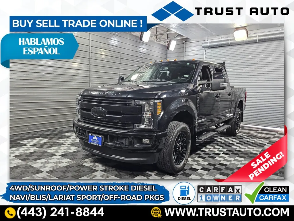 2019 Ford Super Duty F-350 SRW Lariat 4WD Crew Cab Power Stroke Diesel Pickup Truck w/Sport/Off for sale in Sykesville, MD
