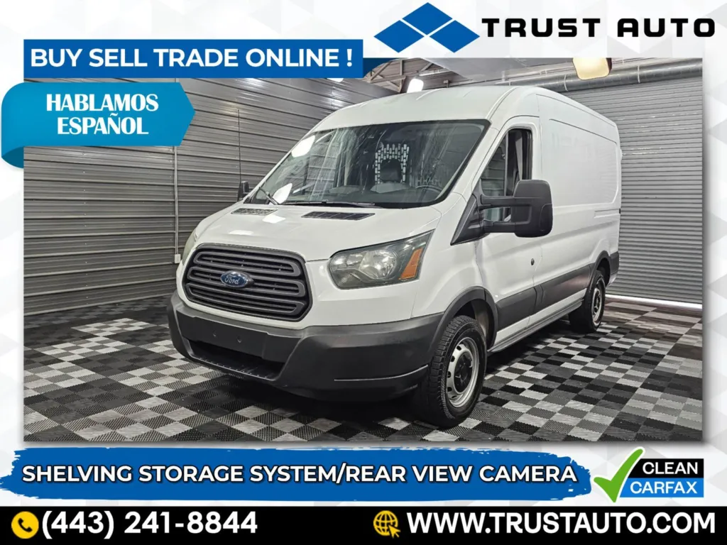 2016 Ford Transit T-250 Cargo 130''WB Medium Roof Minivan/Van w/Shelving Storage System for sale in Sykesville, MD