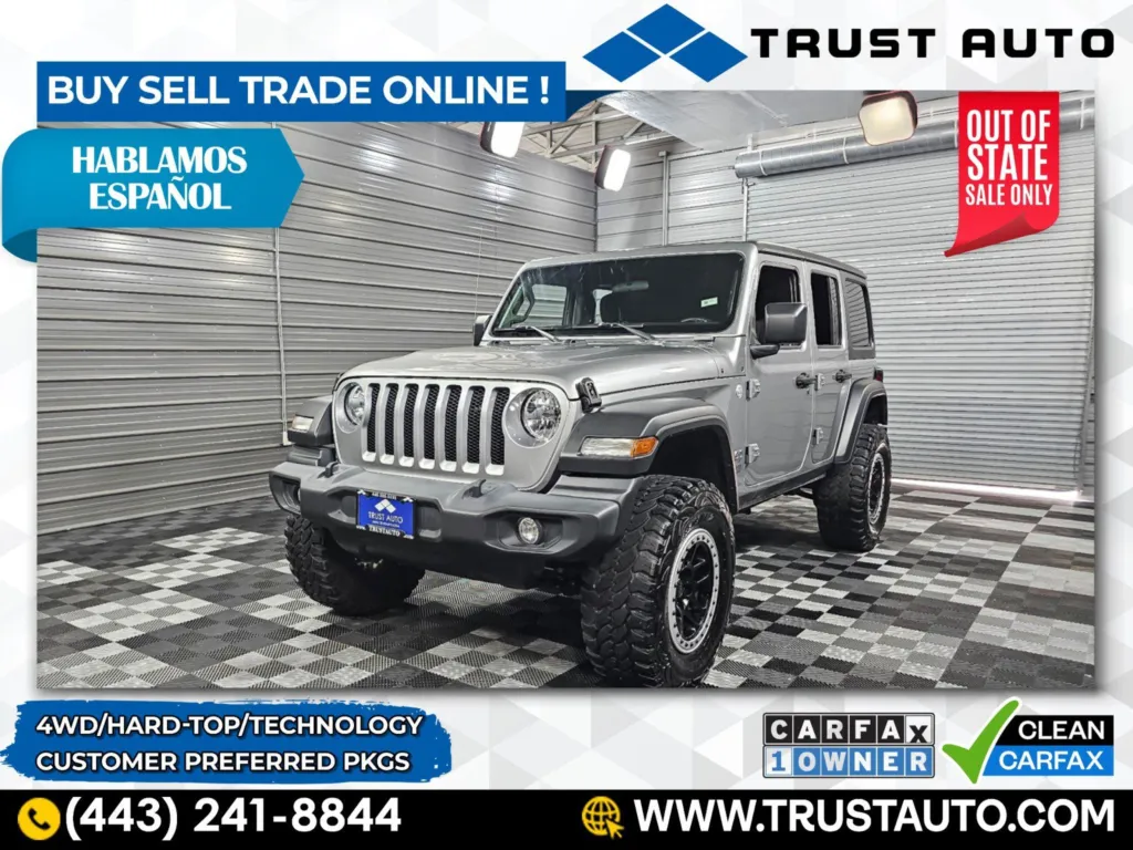 2021 Jeep Wrangler Unlimited Sport 4WD Hard-Top SUV w/Customer Preferred Pkg for sale in Sykesville, MD