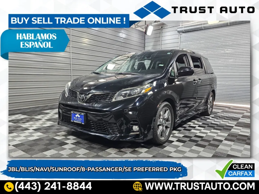 2019 Toyota Sienna 8-Passenger SE Minivan/Van w/Preferred Pkg for sale in Sykesville, MD