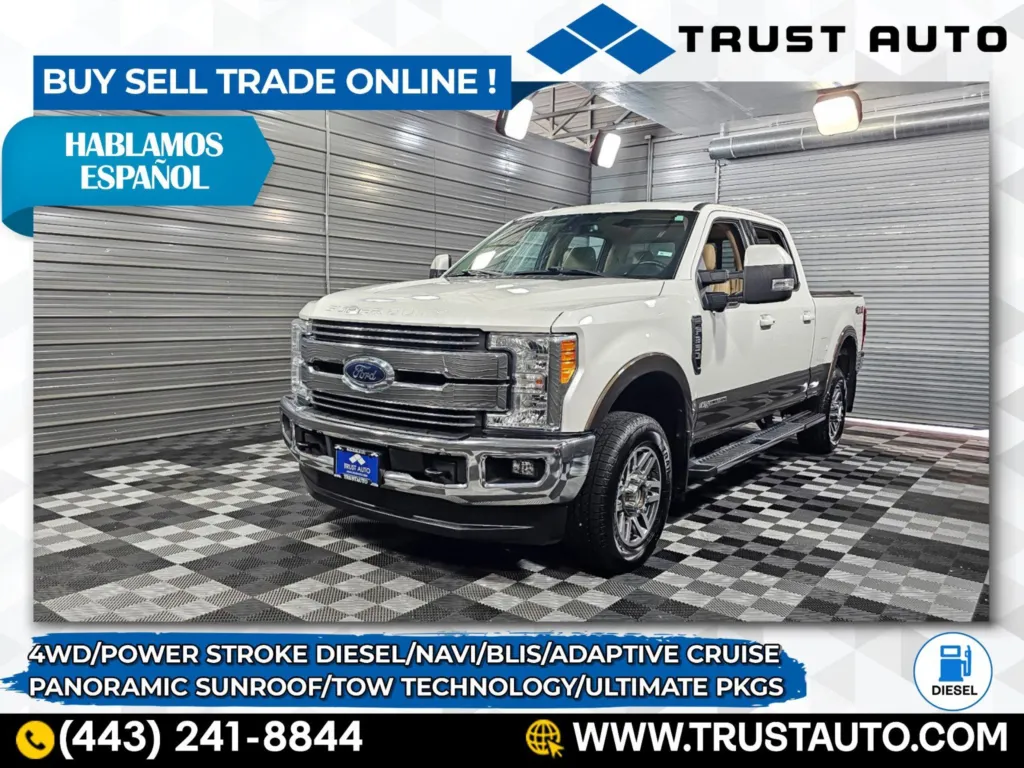 2017 Ford Super Duty F-350 SRW Lariat 4WD Crew Cab Power Stroke Diesel Pickup Truck w/Ultimate Pkg for sale in Sykesville, MD