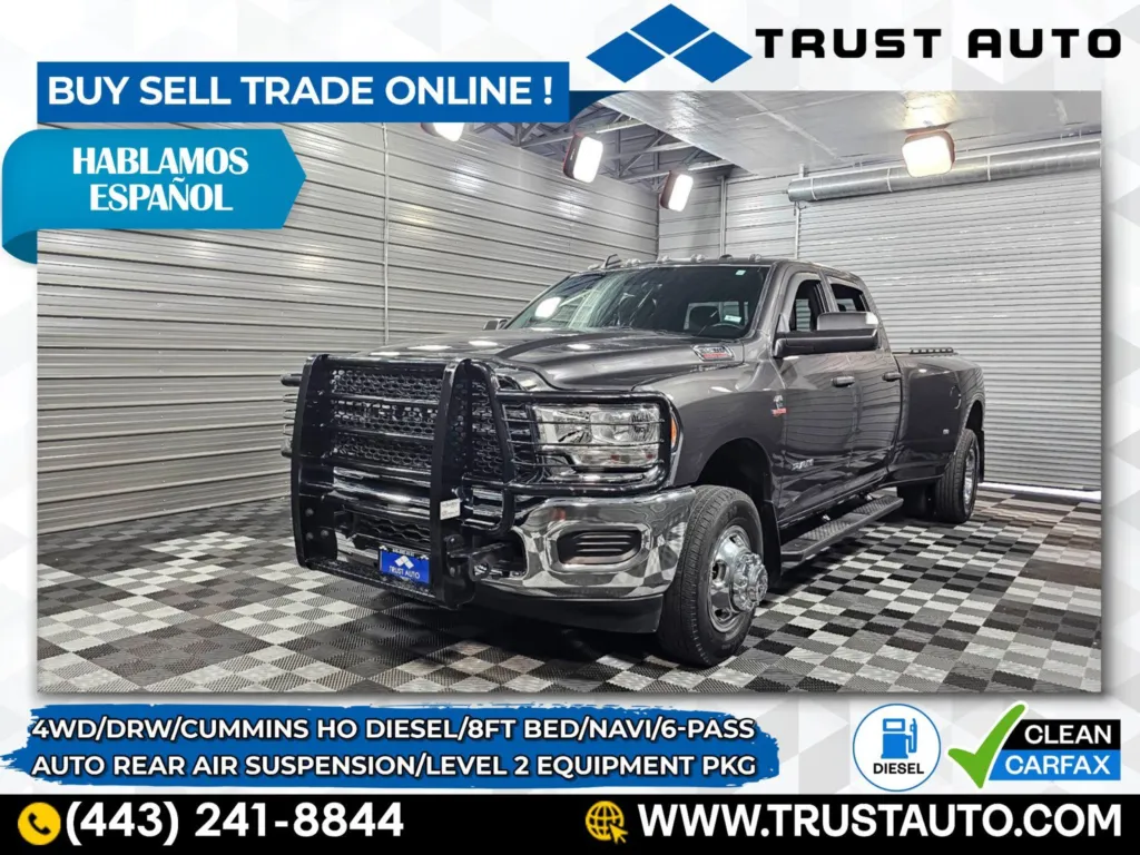2022 Ram 3500 DRW Tradesman 4WD Crew Cab 8FT Bed Dually Cummins HO Diesel Pickup Truck w/AISIN A/T for sale in Sykesville, MD