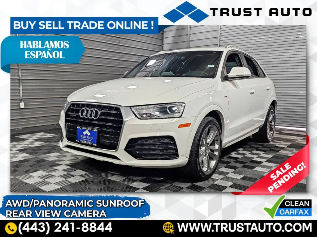 2018 Audi Q3 2.0 TFSI Premium quattro AWD SUV for sale in Sykesville, MD