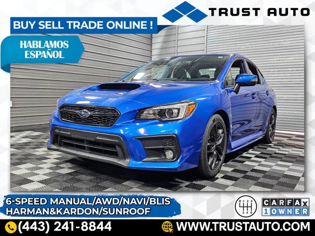 2018 Subaru WRX Limited AWD 6-Speed Manual Sedan for sale in Sykesville, MD