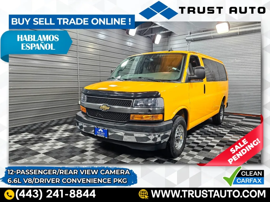 Used 2022 Chevrolet Express 2500 12-Passenger LS 135''WB Low Roof