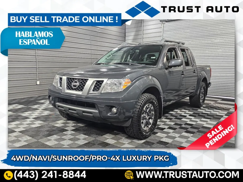 2015 Nissan Frontier PRO-4X 4WD Crew Cab Pickup Truck w/Luxury Pkg for sale in Sykesville, MD