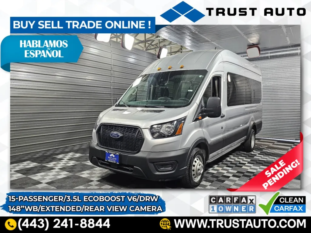 Used 2022 Ford Transit T-350 HD 15-Passenger XL DRW 148'' High