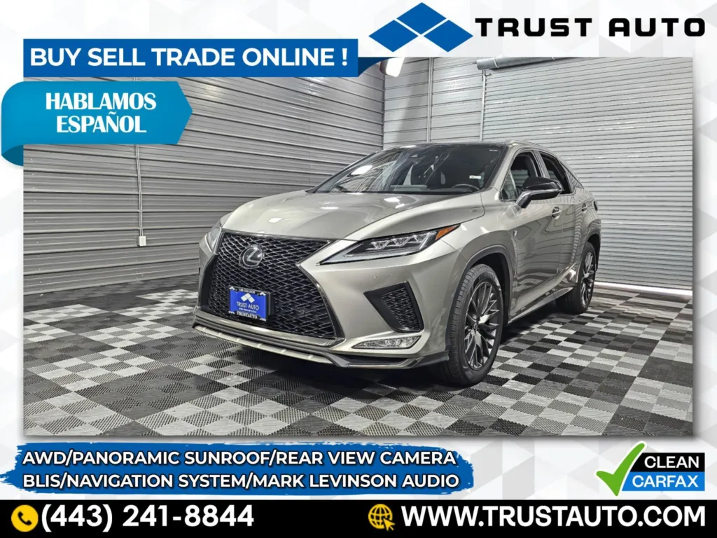 2020 Lexus RX 350 F SPORT Performance AWD Luxury SUV for sale in Sykesville, MD