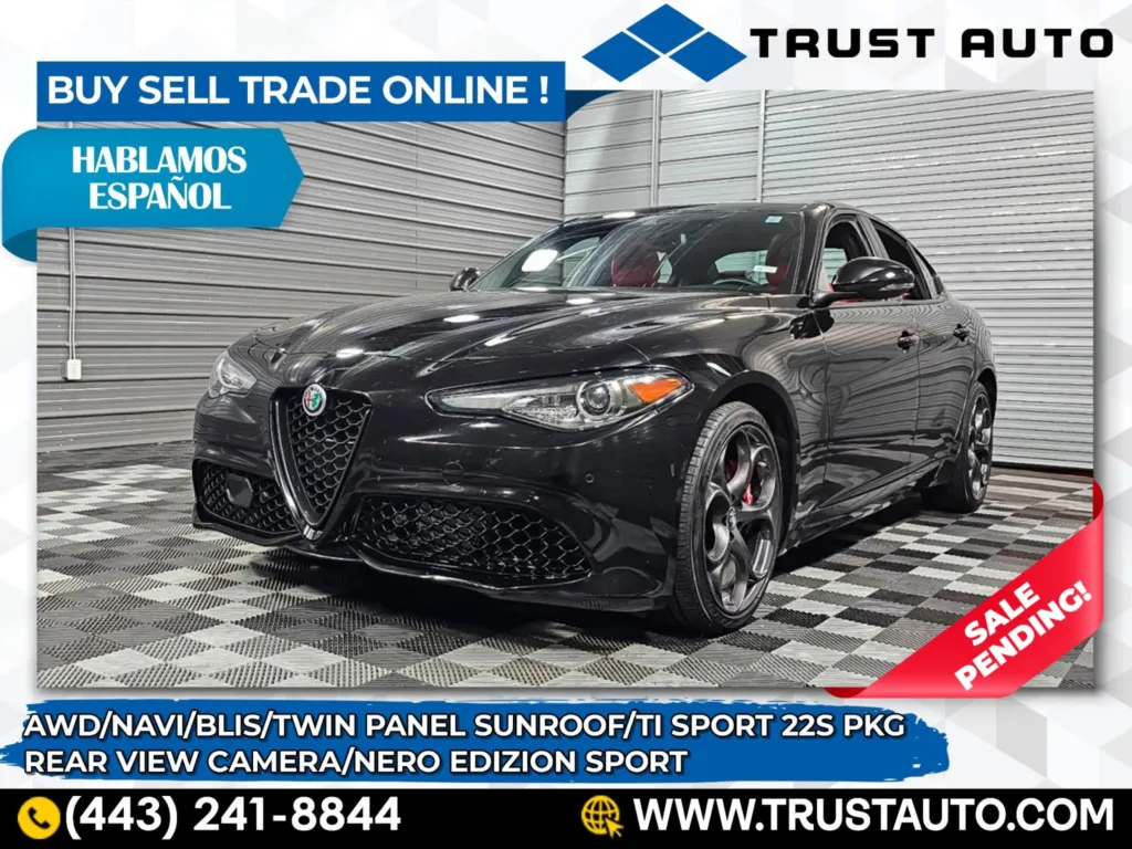 2020 Alfa Romeo Giulia Ti Sport AWD Sedan w/Nero Edizione Sport for sale in Sykesville, MD