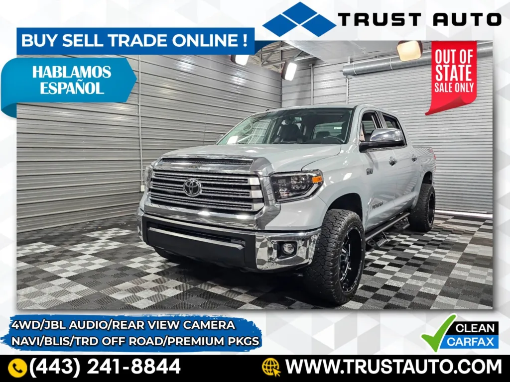2019 Toyota Tundra Limited 4WD CrewMax 5.7L V8 Pickup Truck w/TRD Off Road/Premium Pkgs for sale in Sykesville, MD