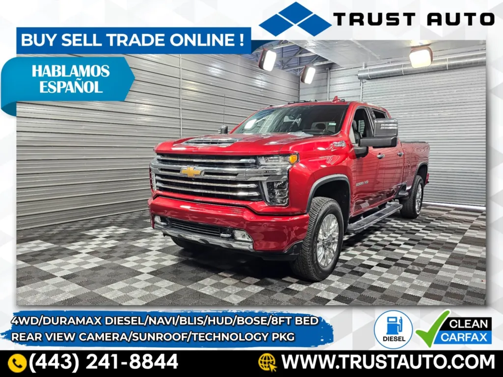 Used 2020 Chevrolet Silverado 3500HD High Country 4WD Crew Cab 8FT