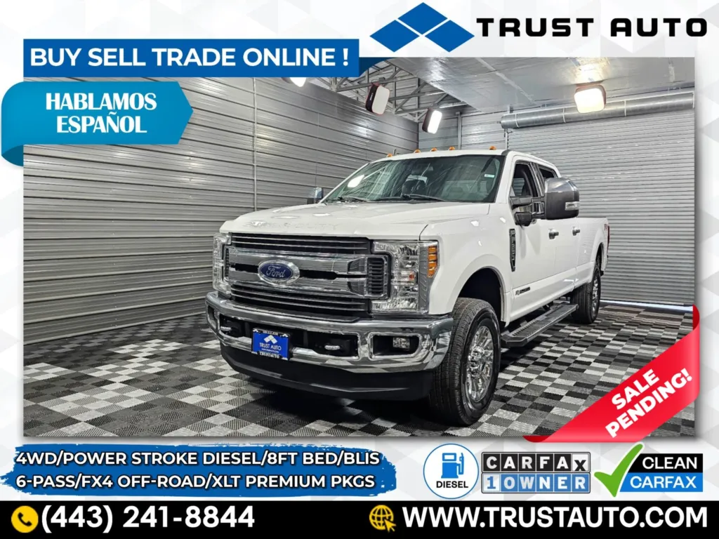 2019 Ford Super Duty F-250 XLT 4WD Crew Cab 8FT Bed Power Stroke Diesel Pickup Truck w/Prem for sale in Sykesville, MD