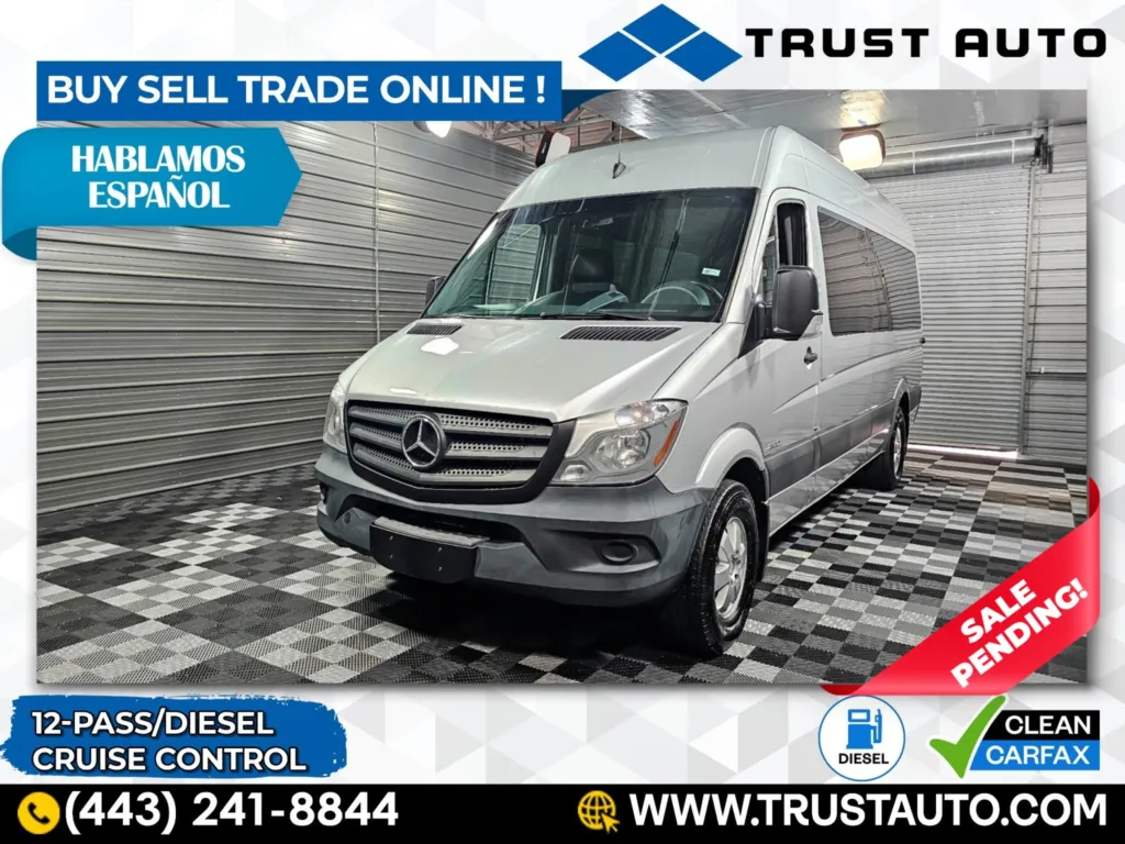 2016 Mercedes-Benz Sprinter 2500 12-Passenger 170'' WB High Roof Minivan/Van for sale in Sykesville, MD
