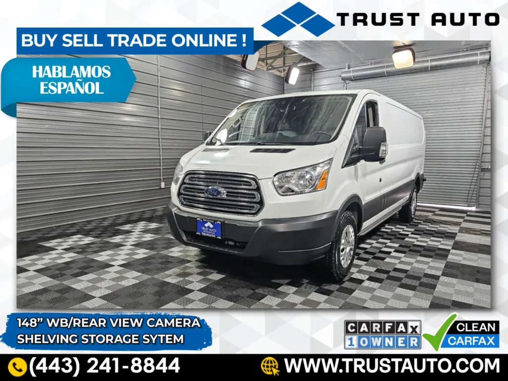 2017 Ford Transit T-250 Cargo 148'' WB Low Roof Minivan/Van w/Shelving Storage System for sale in Sykesville, MD