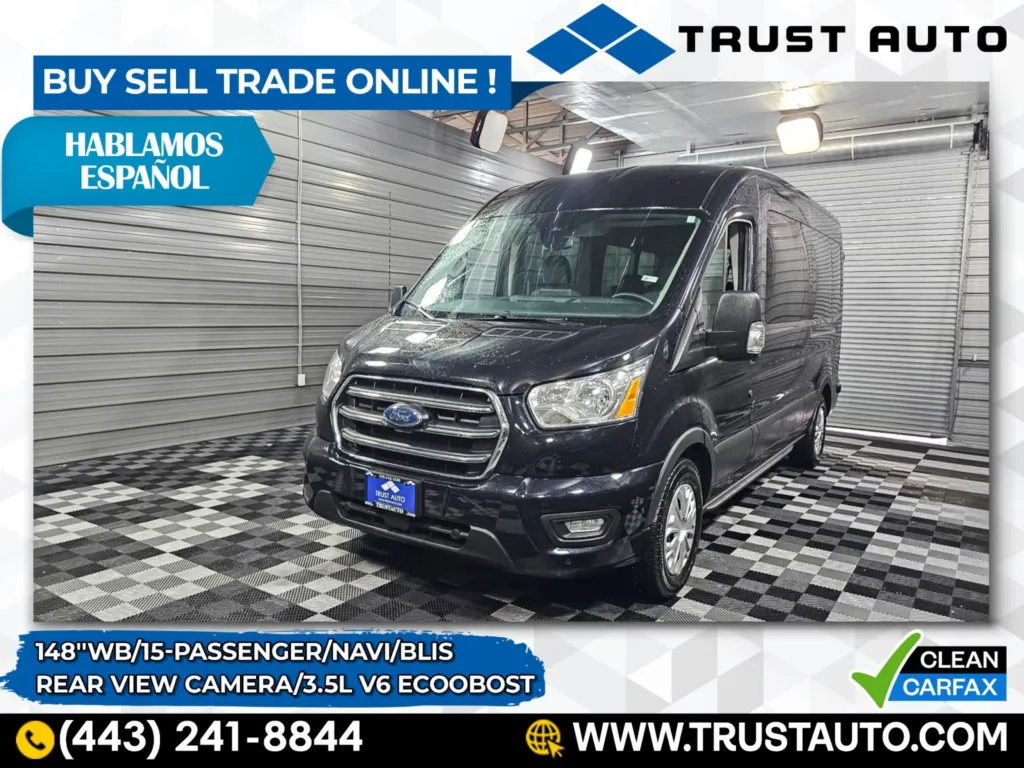 2020 Ford Transit T-350 15-Passenger XLT 148''WB Medium Roof 3.5L V6 Ecoboost Minivan/Van for sale in Sykesville, MD