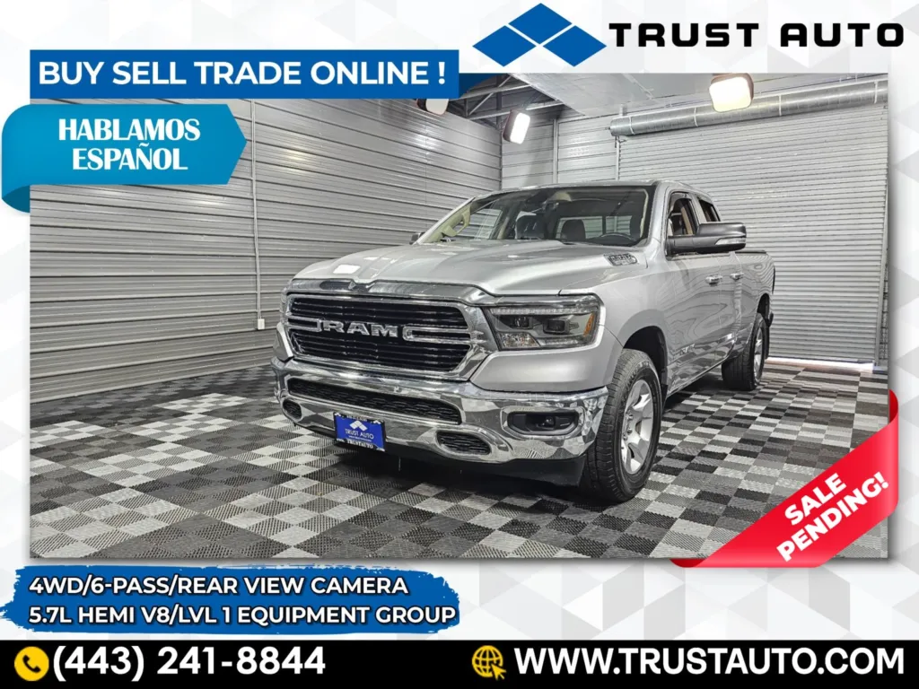 2020 Ram 1500 Big Horn 4WD Quad Cab 5.7L V8 Hemi Pickup Truck w/Level 1 Equipm for sale in Sykesville, MD