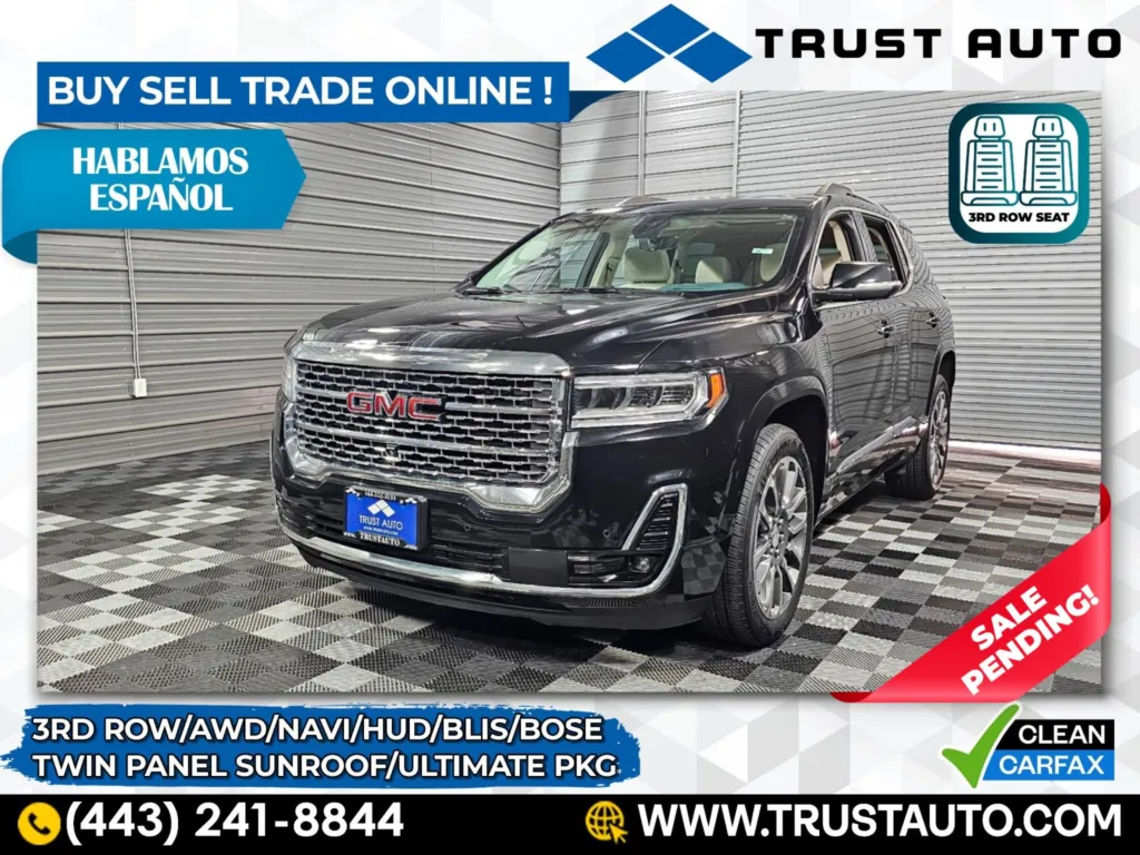 2021 GMC Acadia Denali AWD 6-Passenger SUV w/Ultimate Pkg for sale in Sykesville, MD