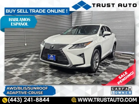 White 2019 Lexus RX 350 AWD SUV for sale in Sykesville, MD