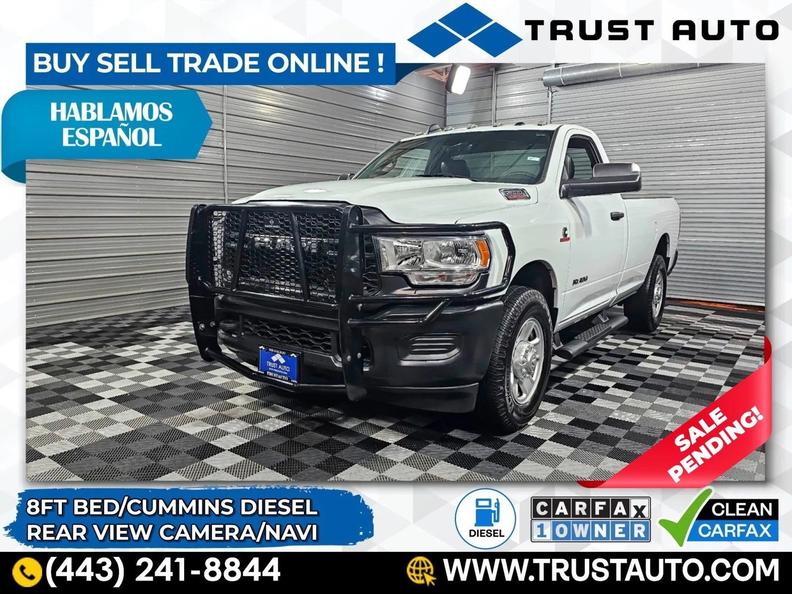 2022 Ram 2500 Tradesman Regular Cab RWD 8FT Bed Cummins Diesel Pickup Truck for sale in Sykesville, MD