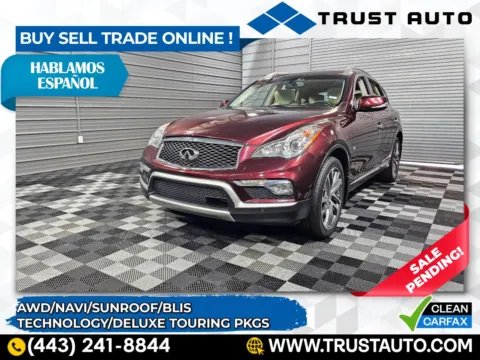 Red 2017 INFINITI QX50 AWD SUV w/Technology/Deluxe Touring Pkgs for sale in Sykesville, MD