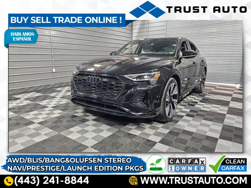 2024 Audi Q8 e-tron Sportback S line Prestige Quattro AWD Electric SUV w/Launch Edition Pkg for sale in Sykesville, MD