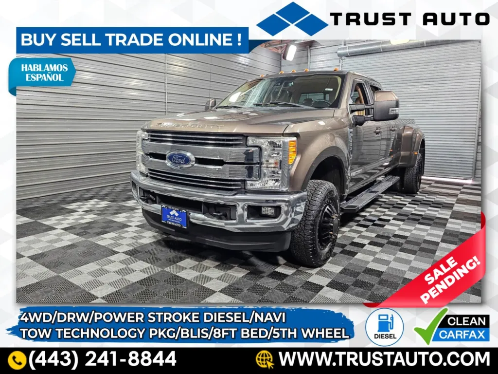 2017 Ford Super Duty F-350 DRW Lariat 4WD Crew Cab 8FT Bed Dually Power Stroke Diesel Pickup Tr for sale in Sykesville, MD