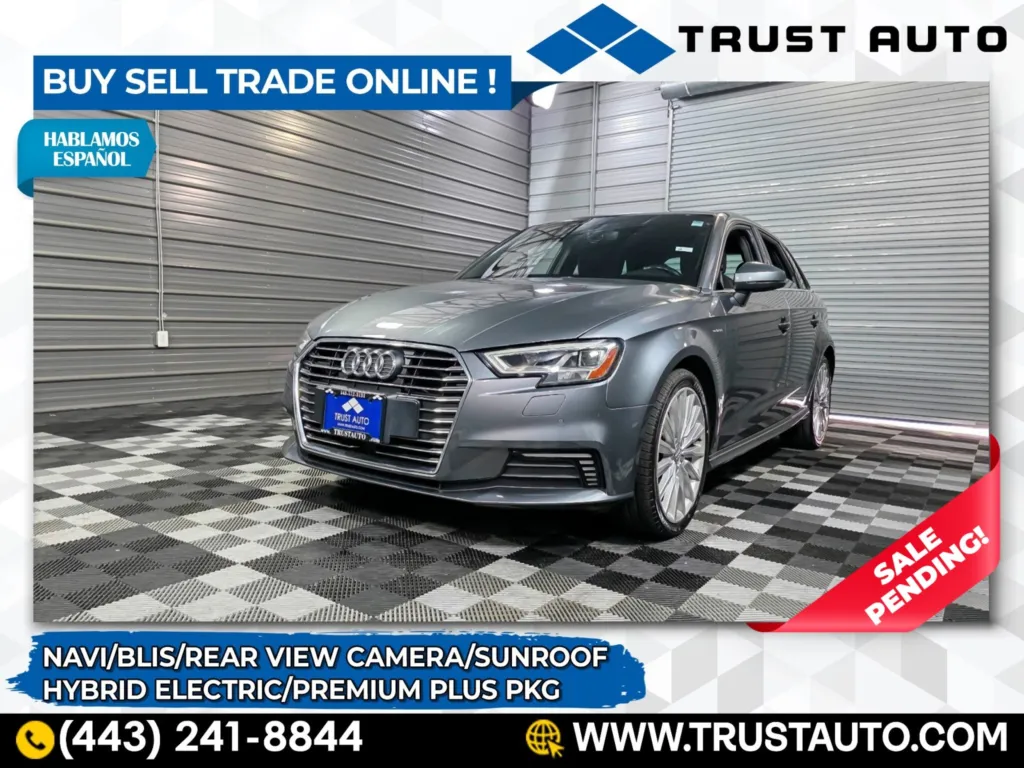 2017 Audi A3 Sportback e-tron Premium Plus Hybrid Hatchback for sale in Sykesville, MD