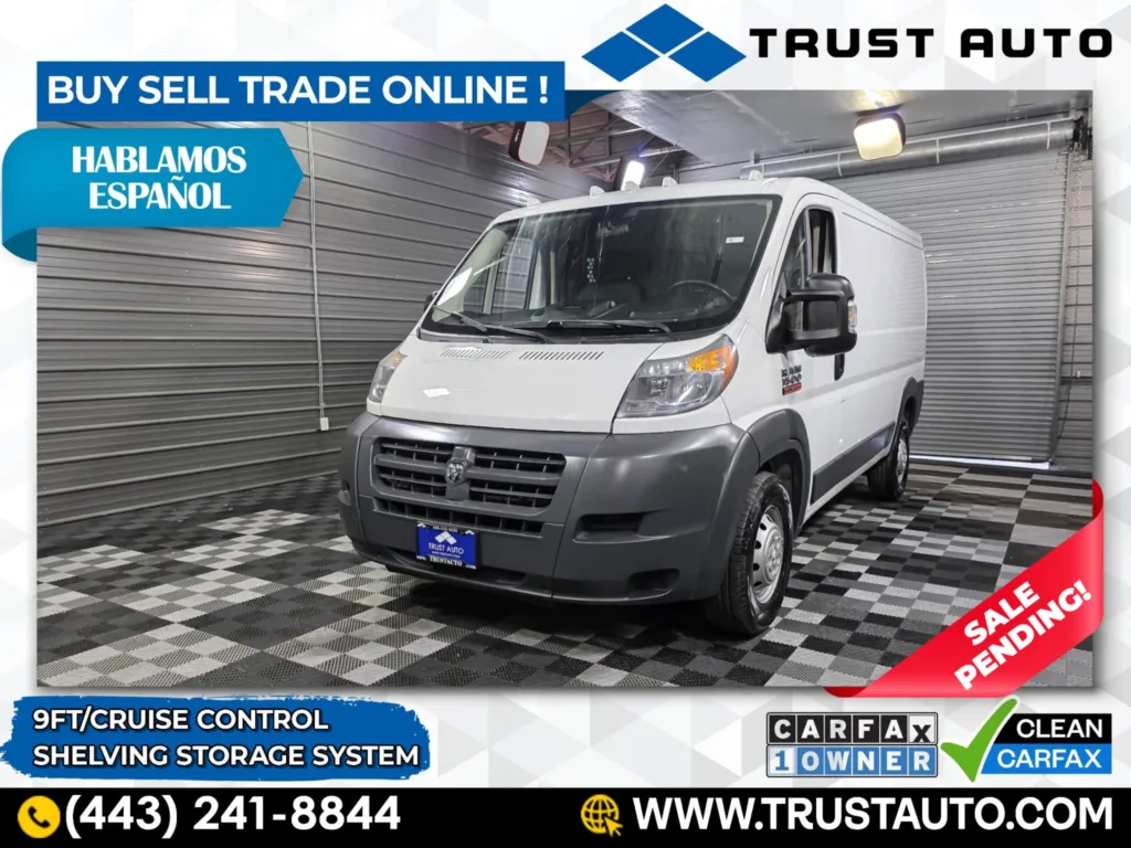 Used 2016 Ram ProMaster 1500 Cargo 136'' WB Low Roof Minivan/Van w ...