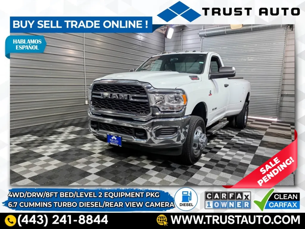 2021 Ram 3500 DRW Tradesman 4WD Regular Cab 8FT Bed Dually Cummins Diesel Pickup T for sale in Sykesville, MD