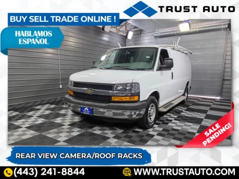 White 2018 Chevrolet Express 2500 Cargo 135''WB Minivan/Van w/Roof Racks for sale in Sykesville, MD