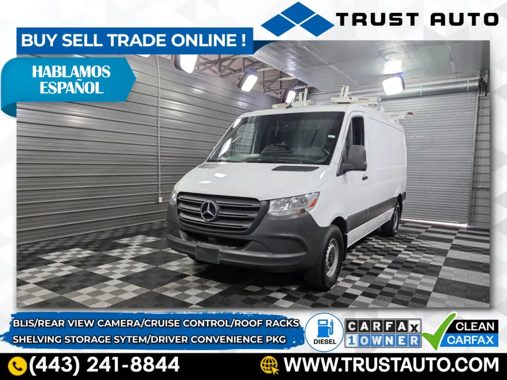 2021 Mercedes-Benz Sprinter 2500 Cargo 144''WB Diesel Minivan/Van w/Shelving Storage System for sale in Sykesville, MD