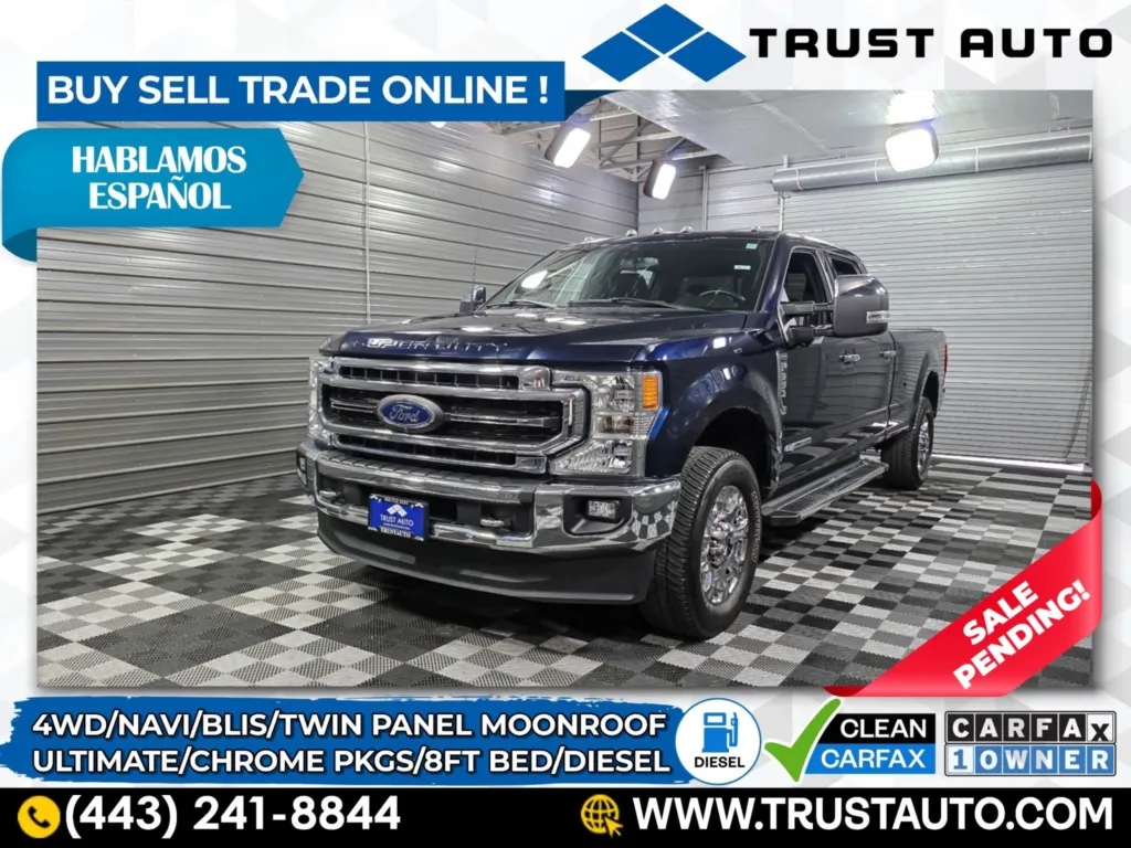 2022 Ford Super Duty F-350 SRW LARIAT 4WD Crew Cab 8FT Bed Diesel Pickup Truck w/Ultimate Pkg for sale in Sykesville, MD