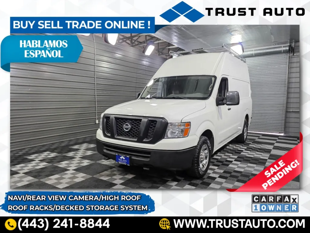 2018 Nissan NV 2500 HD Cargo SV V8 High Roof Minivan/Van w/Roof Racks for sale in Sykesville, MD