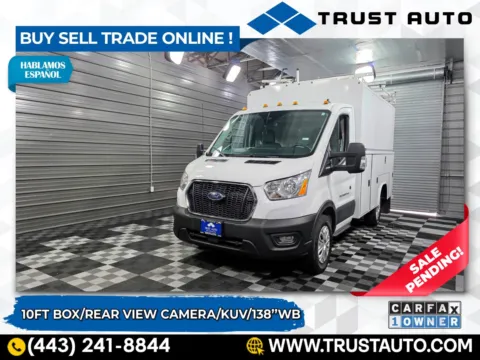 White 2021 Ford Transit T-350 Cutaway 138''WB 10FT Box Commercial/Utility/Service/KUV/Van for sale in Sykesville, MD