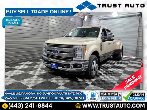 White 2017 Ford Super Duty F-350 DRW King Ranch Crew Cab RWD Dually Power Stroke Diesel Pickup Truck for sale in Sykesville, MD