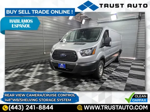 Silver 2019 Ford Transit T-250 Cargo 148'' WB Low Roof Minivan/Van w/Shelving Storage System for sale in Sykesville, MD
