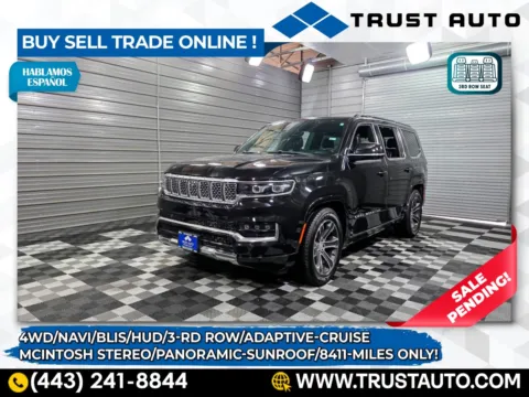 Black 2022 Jeep Grand Wagoneer Series I 4WD SUV for sale in Sykesville, MD