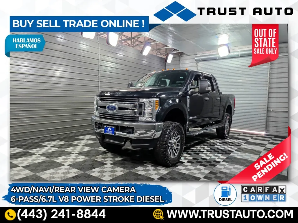 2019 Ford Super Duty F-350 SRW XLT 4WD Crew Cab 6-Passenger 6.7L V8 Power Stroke Turbo Diesel P for sale in Sykesville, MD