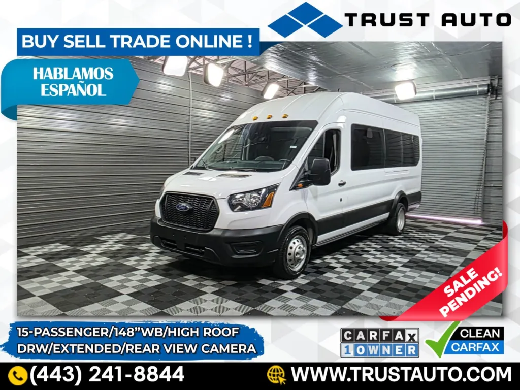 2023 Ford Transit T-350 HD 15-Passenger XL High Roof DRW Extended 148''WB Minivan/Van for sale in Sykesville, MD