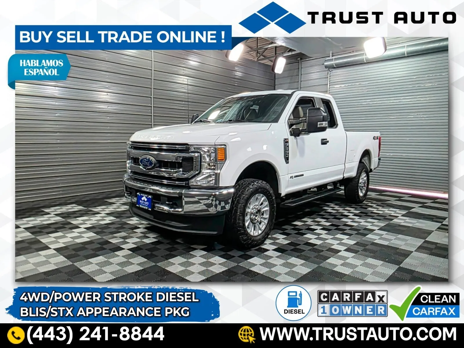 White 2022 Ford Super Duty F-350 SRW XL 4WD Super Cab Power Stroke Diesel Pickup Truck w/STX Appearan for sale in Sykesville, MD