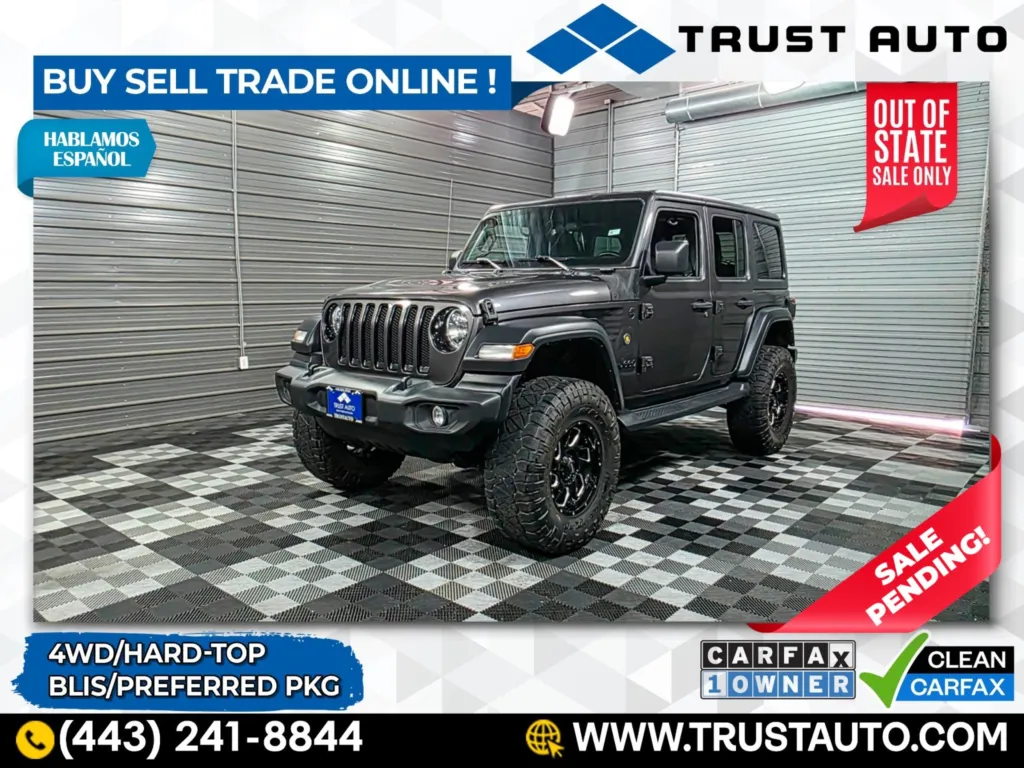 2020 Jeep Wrangler Unlimited Sport Altitude 4WD Hard-Top SUV w/Preferred Pkg for sale in Sykesville, MD