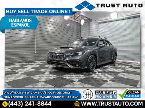 Gray 2023 Subaru WRX Premium AWD 6-Speed Manual Sedan w/Popular Pkg for sale in Sykesville, MD