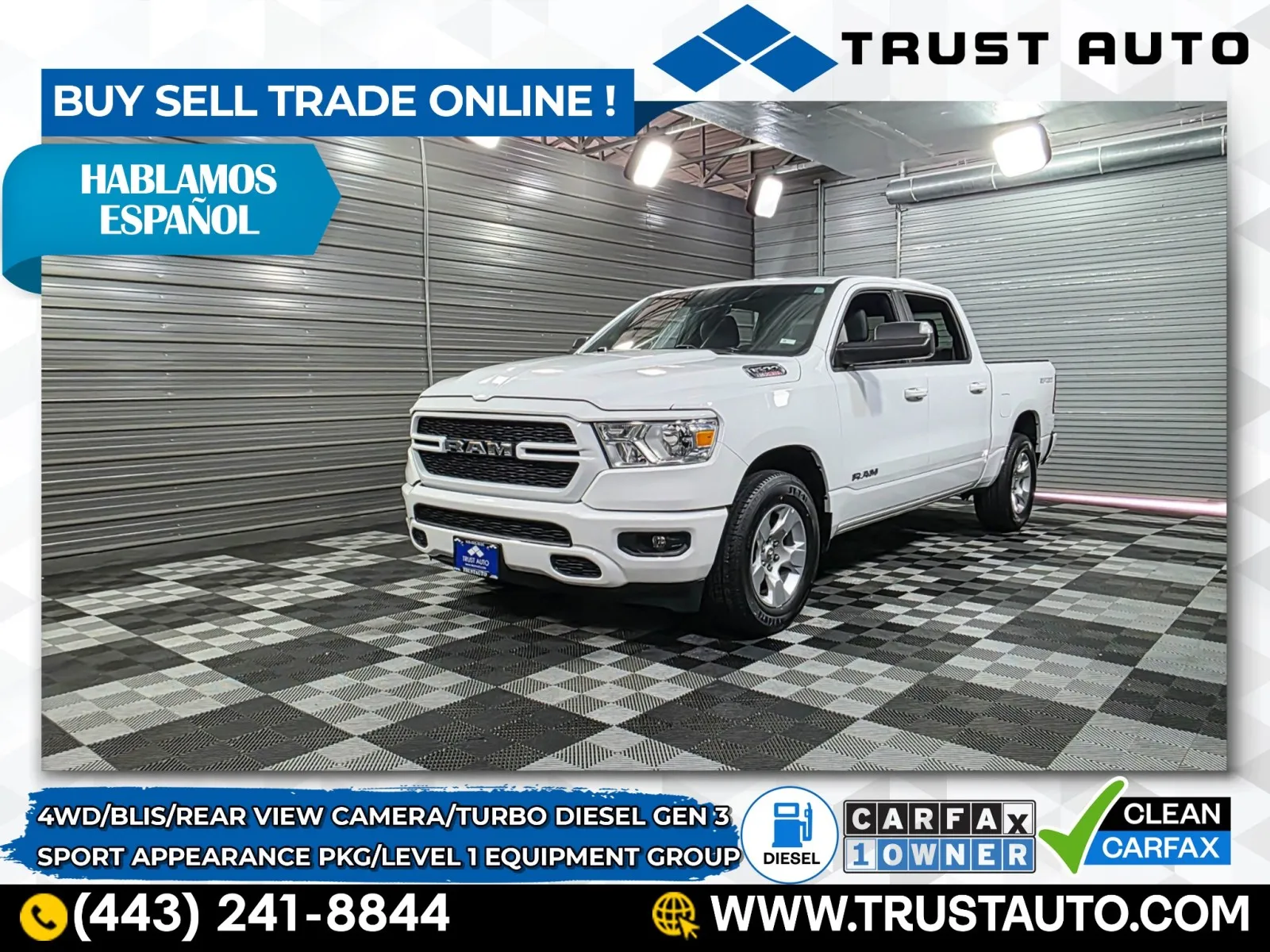 2023 Ram 1500 Big Horn 4WD Crew Cab Pickup Truck w/Level 1 Equipment