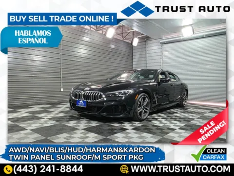Black 2020 BMW 8 Series 840i xDrive Gran Coupe AWD w/M-Sport Pkg for sale in Sykesville, MD