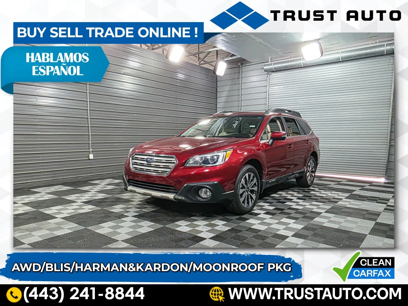 2015 Subaru Outback 3.6R Limited AWD SUV