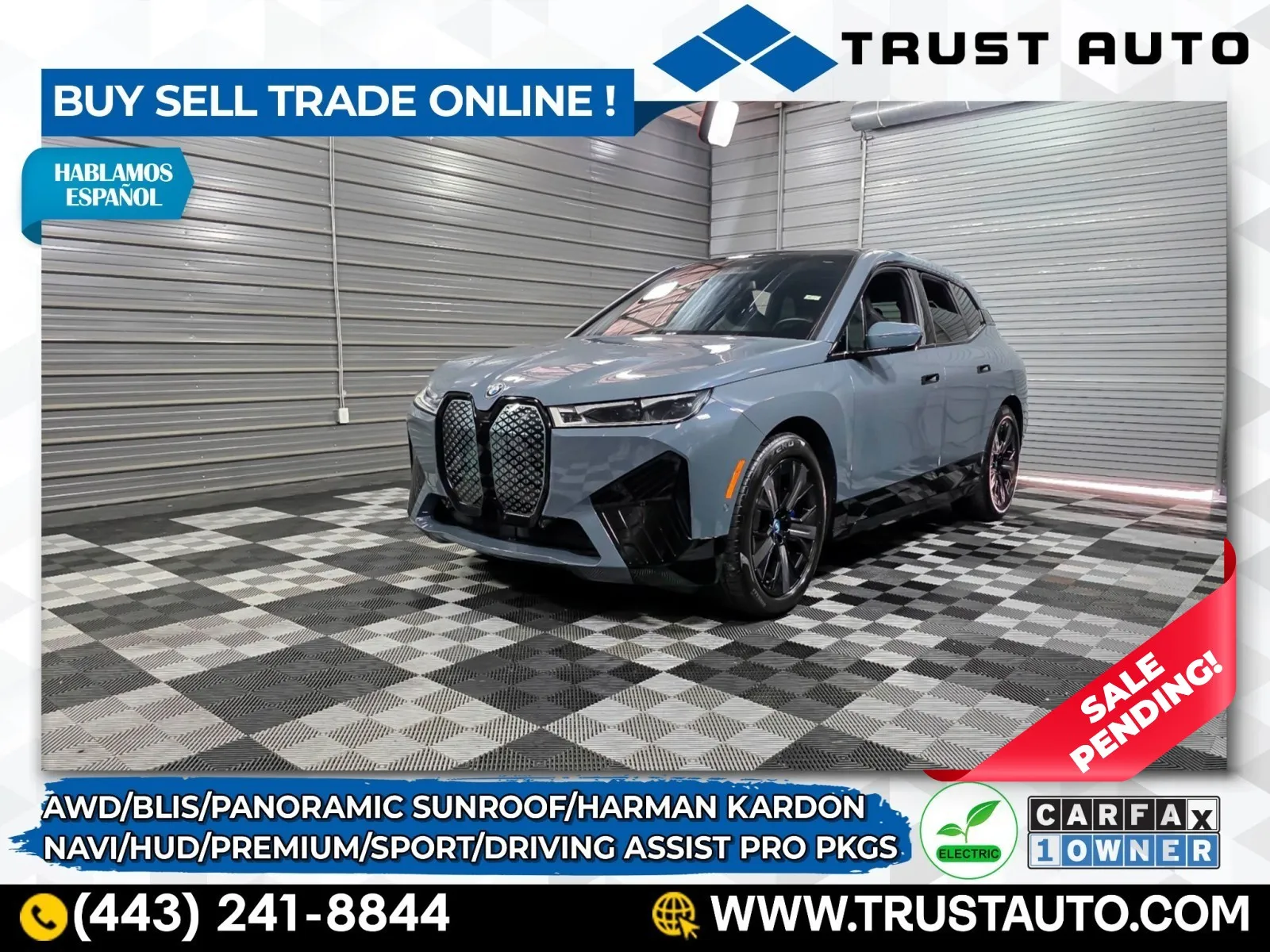 2023 BMW iX xDrive50 AWD Electric Luxury SUV w/Premium/Sport Pkgs for sale in Sykesville, MD