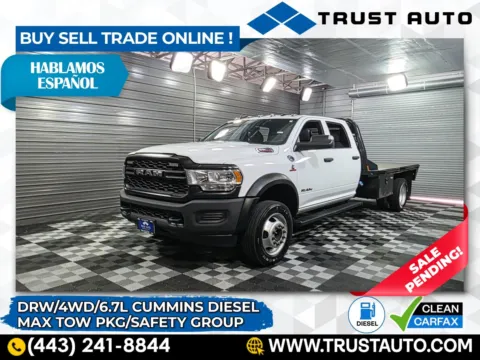 White 2022 Ram 5500 Chassis Tradesman Crew Cab 4WD for sale in Sykesville, MD