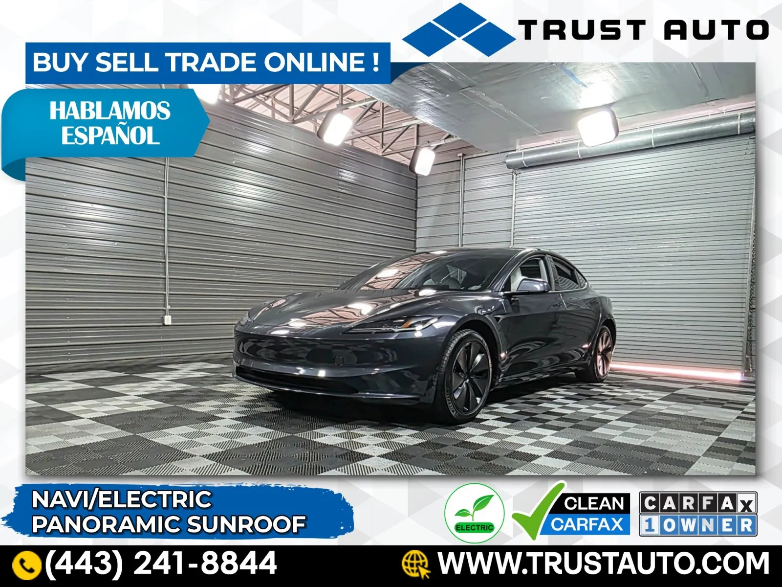 2025 Tesla Model 3 Long Range Electric Sedan