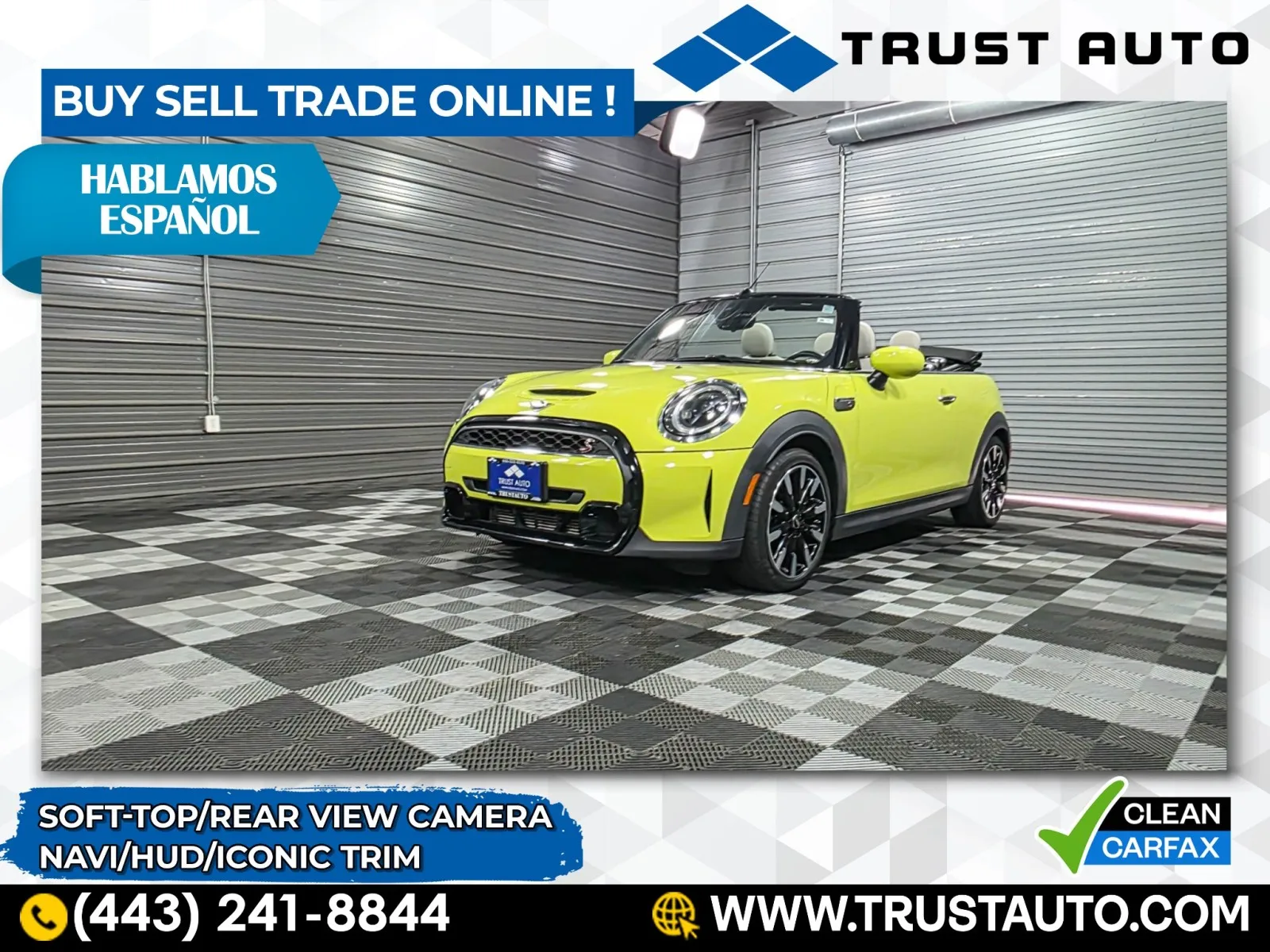 2022 MINI Cooper S Soft-Top Convertible w/Iconic trim