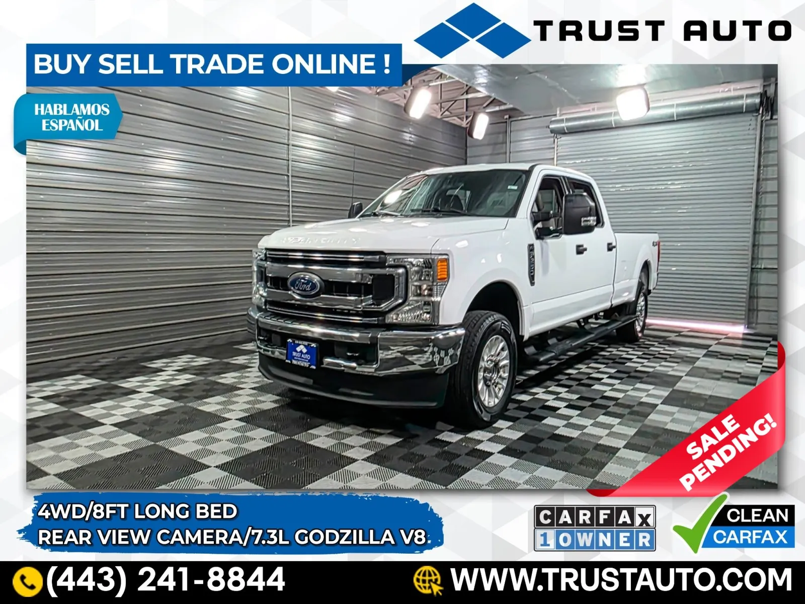 2022 Ford Super Duty F-250 XLT 4WD Crew Cab 8FT Long Bed 7.3L V8 Godzilla Pickup Truck for sale in Sykesville, MD